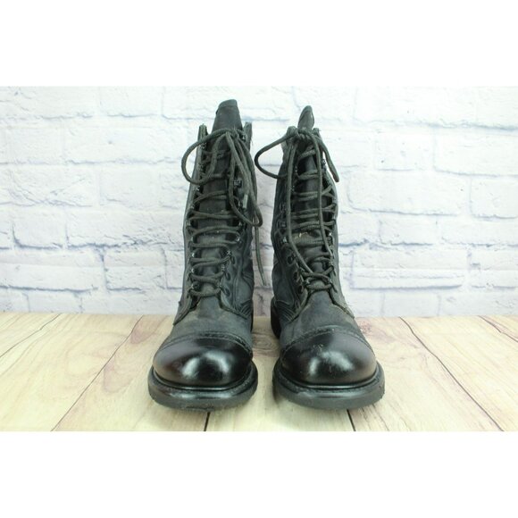 Vintage Corcoran 17146 9" Black Cap Toe Paratrooper Military Jump Boot Mens 10 D - Picture 4 of 9